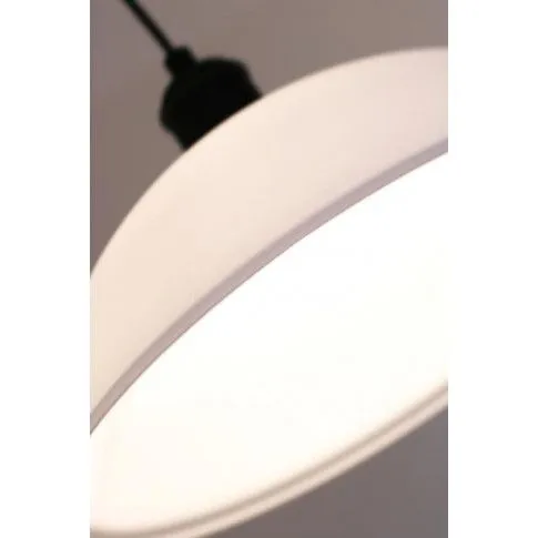 Czarna lampa wisząca EX71-Aries z białym kloszem