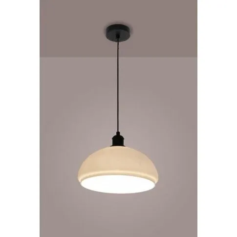 Lampa wisząca EX72-Emit z kloszem w kolorze piaskowym