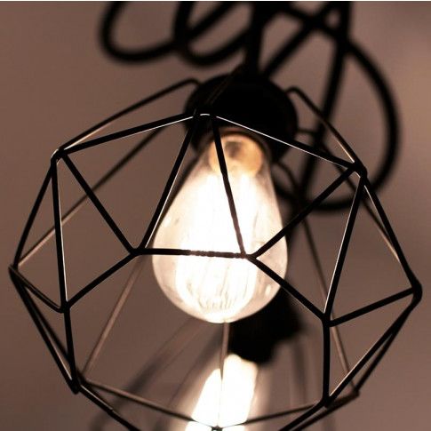 Metalowa lampa sufitowa EX78-Loftis z geometrycznymi kloszami