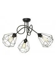 Czarna lampa sufitowa w stylu loftowym - EX78-Loftis