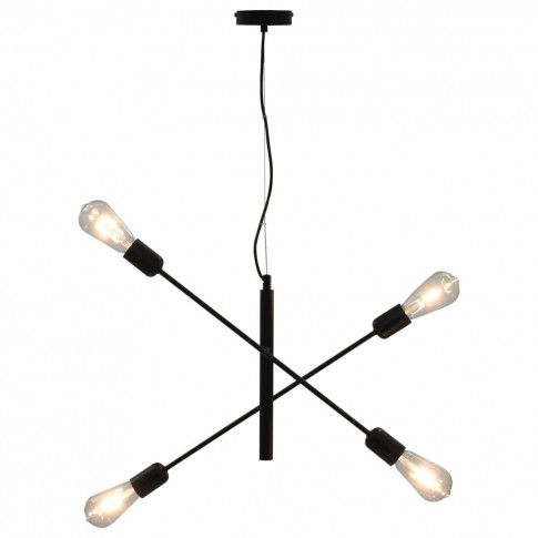 Czarna regulowana lampa wisząca EX82-Lanko