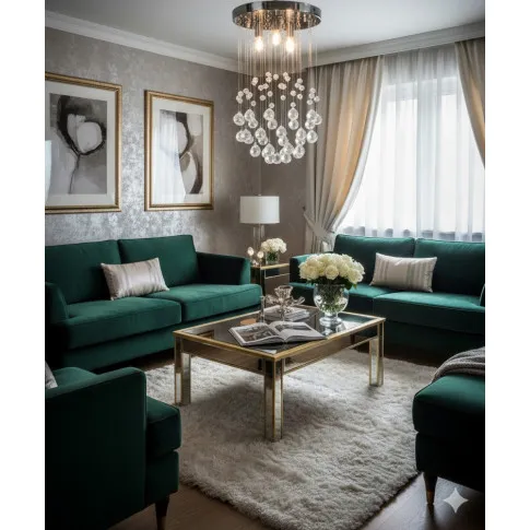 Kryształowa lampa sufitowa w stylu glamour   EX94 Befi