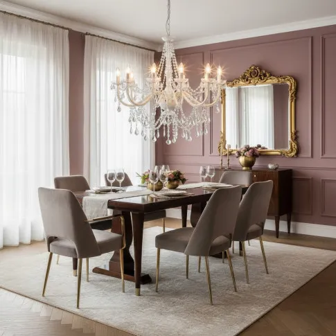 Biały kryształowy żyrandol świecznikowy   EX99 Amidro