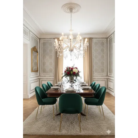 Biały dwupoziomowy żyrandol świecznikowy kryształowy   EX100 Abro