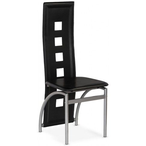 Zdjęcie produktu Tapicerowane czarne krzesło Bilios.