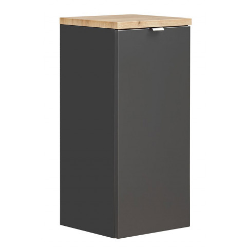 Czarna wisząca szafka łazienkowa z koszem na pranie Malta 4X Czarny