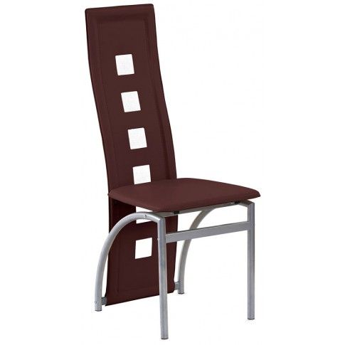 Zdjęcie produktu Tapicerowane krzesło Bilios - brązowe.