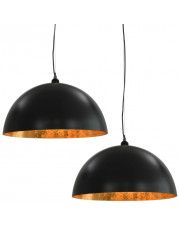 Czarno-złote lampy wiszące nad stół 2 sztuki - EX105-Moldo w sklepie Edinos.pl