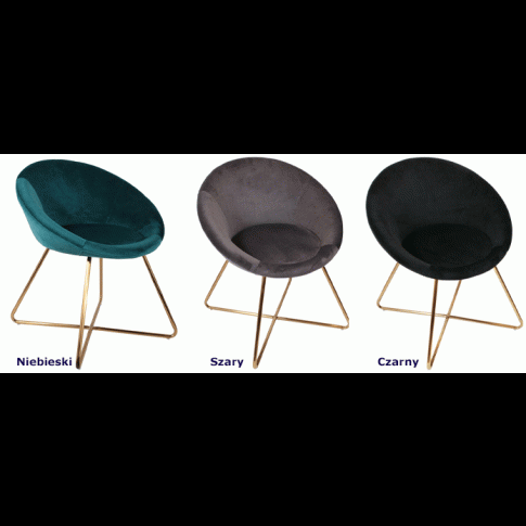 Welurowe fotele Mykos muszelki