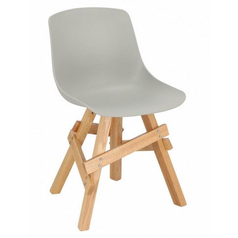Wygodne krzesło Trisi szare drewniane