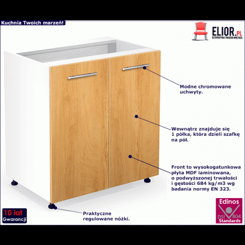 Szafka dolna kuchenna Limo 13X dąb miodowy 