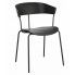 Czarne krzesło Salmi minimalistyczne