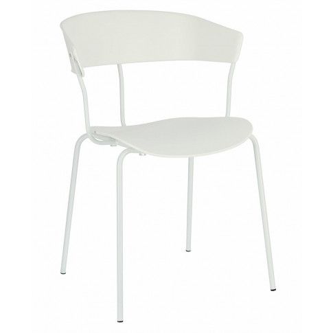 Białe krzesło Salmi do jadalni