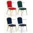 Zdjęcie bordowe krzesło Abrax - czerwone ze złotymi nogami | sklep Edinos.pl