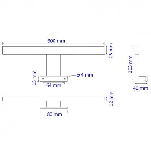 Wymiary lampy EX126-Serma