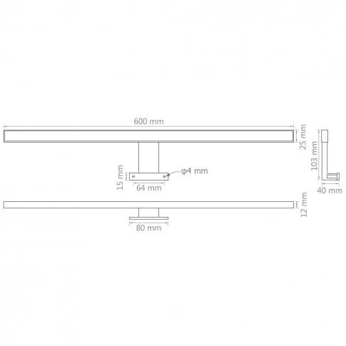 Wymiary lampy EX131-Serma