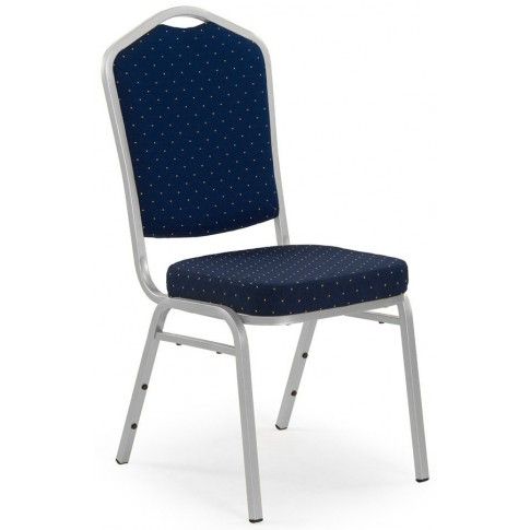 Zdjęcie produktu Barokowe krzesło bankietowe Abrax - granat + srebrny.
