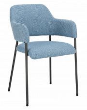 Niebieskie krzesło tapicerowane - Tatami w sklepie Edinos.pl
