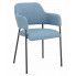 Niebieskie krzesło tapicerowane - Tatami