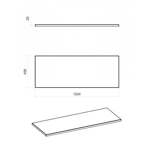 Blat łazienkowy na szafkę Malta 10X Biały połysk