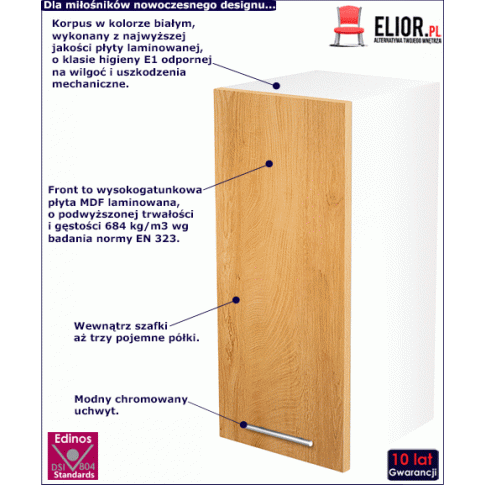 Szafka kuchenna wisząca Limo 23X dąb miodowy