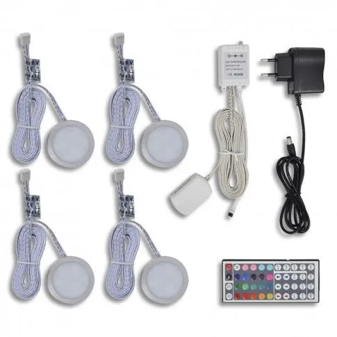 Zdjęcie produktu Podświetlenie LED, okrągłe, pod meble i szafki kuchenne (4 części).