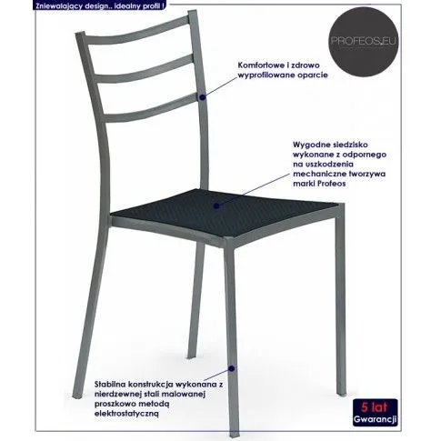 Fotografia Krzesło metalowe Stefan - białe z kategorii Strona główna