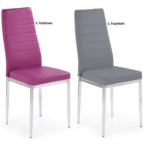 Szczegółowe zdjęcie nr 4 produktu Tapicerowane krzesło Perks - fioletowe