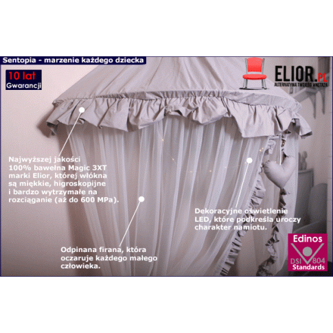 Baldachim dla dziecka z oświetleniem LED Sentopia 2X- sklep Edinos.pl