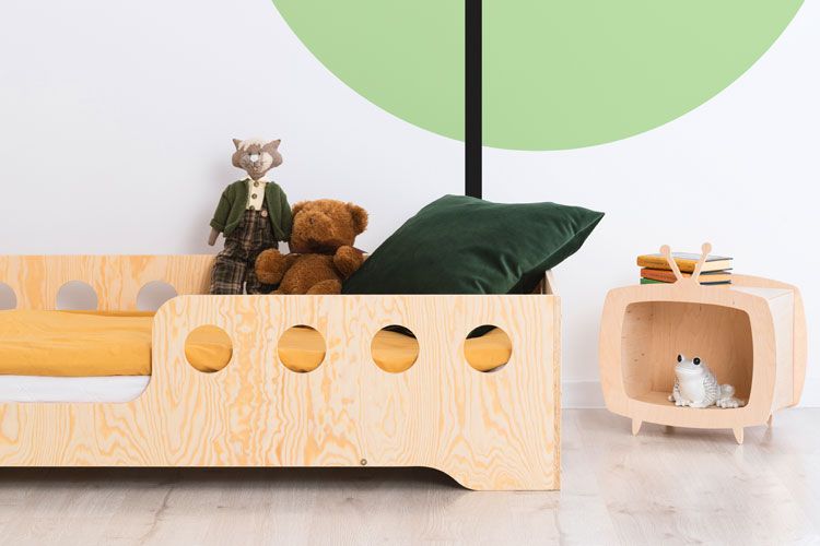 Łóżko dziecięce z litego drewna sosnowego Filo 4X