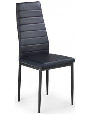 Tapicerowane czarne nowoczesne krzesło - Dikon w sklepie Edinos.pl