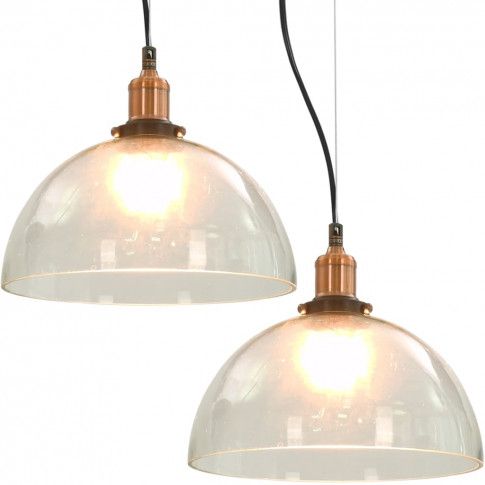 Komplet dwóch szklanych lamp wiszących EX154-Orta