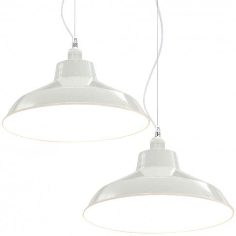 Zestaw białych lamp wiszących w stylu loftowym EX155-Fergi