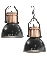 Czarna lampa wisząca w stylu loftowym 2 sztuki - EX156-Nilos w sklepie Edinos.pl