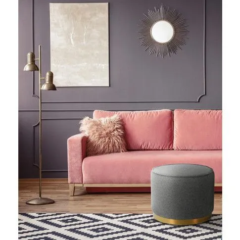 Miękka szara pufa Mizu 2X glamour