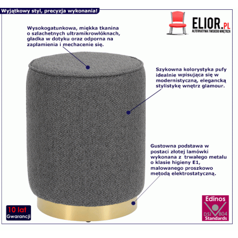 Szara pufa Mizu 3X elegancka