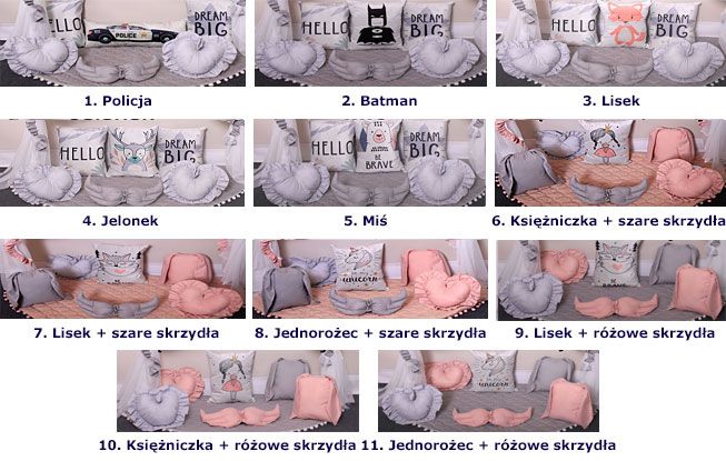 Baldachim dla dziecka z 6 poduszkami Sentopia 4X- sklep Edinos.pl