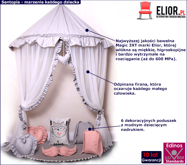 Baldachim dla dziecka z 6 poduszkami Sentopia 4X- sklep Edinos.pl