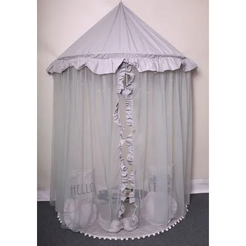 Szary baldachim dla dziecka Sentopia 4X z 6 poduszkami i matą