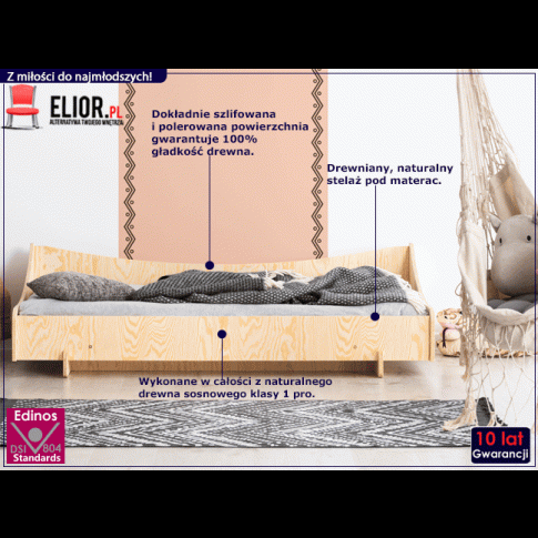 Łóżko dziecięce z litego drewna sosnowego Mailo 5X
