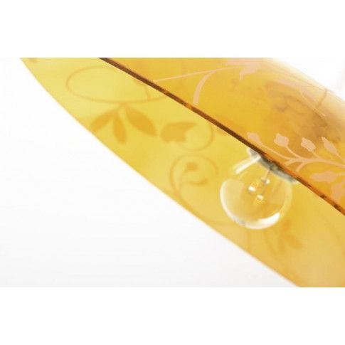 Żółty klosz z wzorami lampy wiszącej EX159-Anola