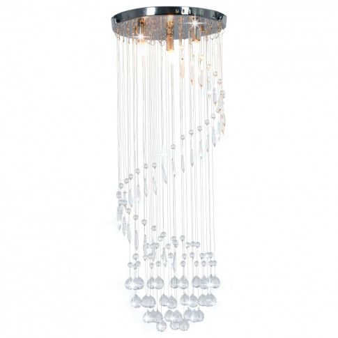Srebrna lampa sufitowa w stylu glamour EX161-Donis