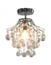 Srebrna lampa sufitowa w stylu glamour - EX166-Maura w sklepie Edinos.pl