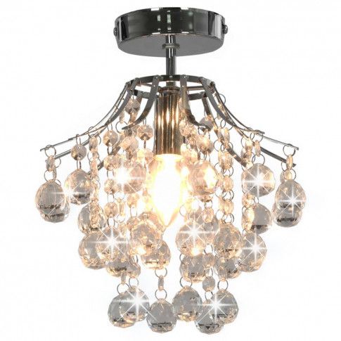 Srebrna lampa sufitowa z kryształkami EX166-Maura