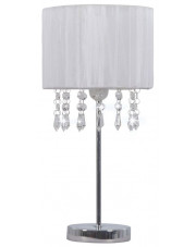 Biała lampka stołowa w stylu glamour - EX817-Alesa w sklepie Edinos.pl