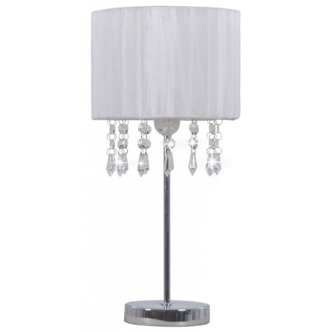 Biała lampka stołowa w stylu glamour EX817-Alesa