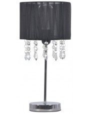 Czarna lampka stołowa glamour z abażurem - EX817-Alesa w sklepie Edinos.pl