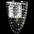 Srebrna lampa ścienna EX809-Opex z przezroczystymi koralikami