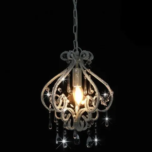 Elegancka lampa sufitowa EX168-Belisa z koralikami i kryształkami