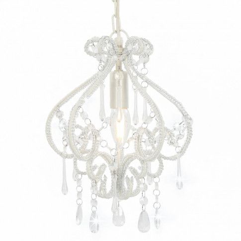 Biała lampa sufitowa z kryształkami EX168-Belisa